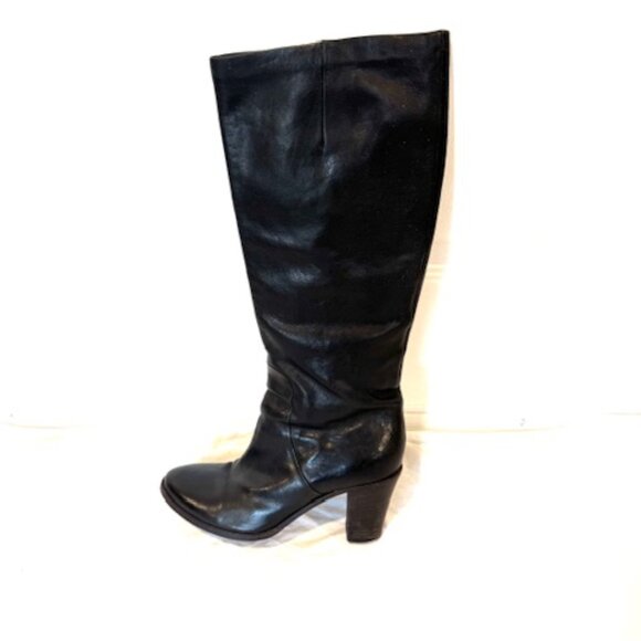 Gorgeous Moma Tall Black Heeled Boots (ladies 9) - Picture 4 of 5